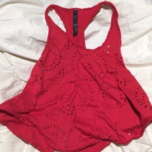 NWOT Jessica Simpson Triangle Cut-Outs Tank Top